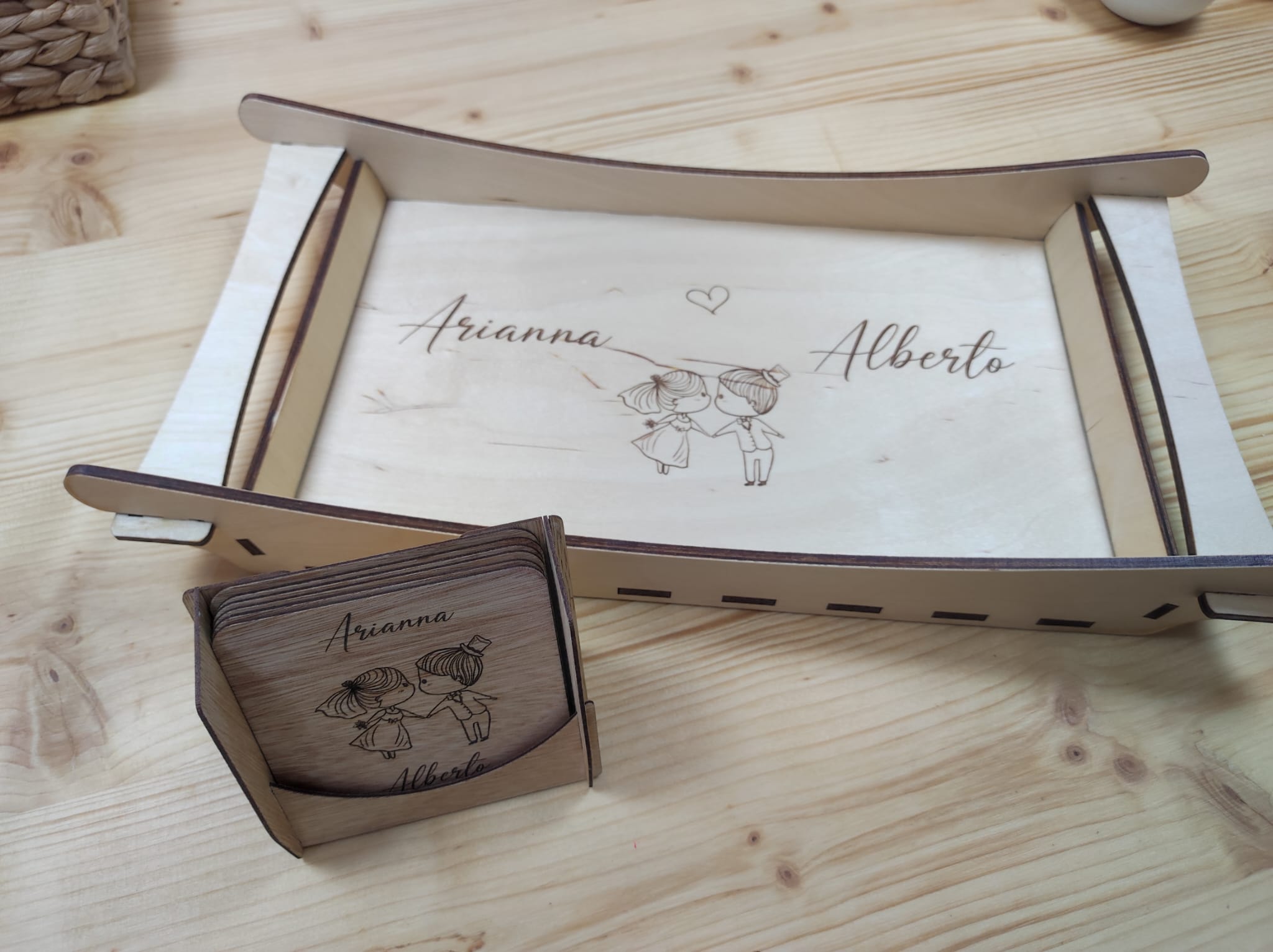vassoio legno personalizzato