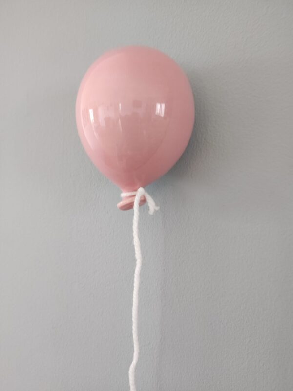 palloncino in ceramica dipinto a mano rosa