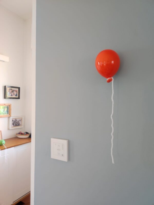 palloncino in ceramica dipinto a mano arancione
