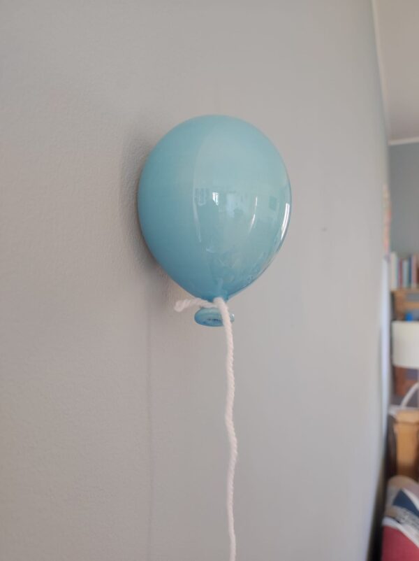 palloncino in ceramica dipinto a mano azzurro