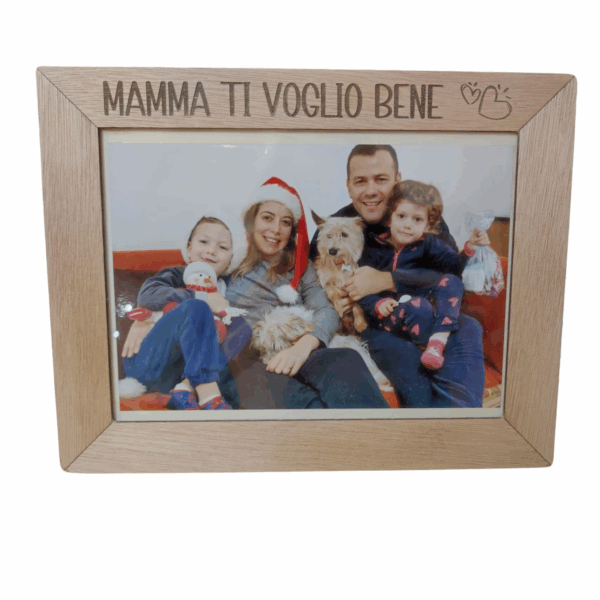cornice legno mamma