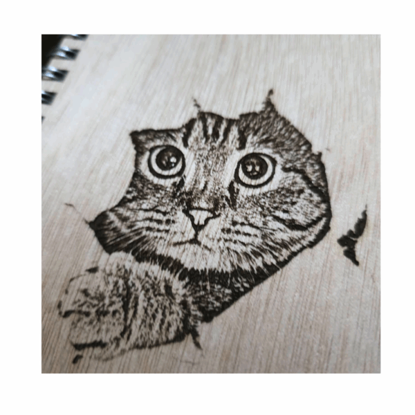 block notes copertina in legno con dedica