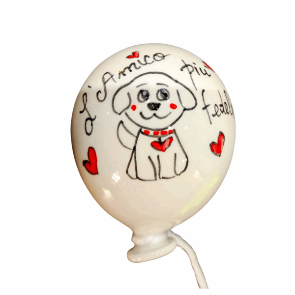 palloncino ceramica dipinto a mano