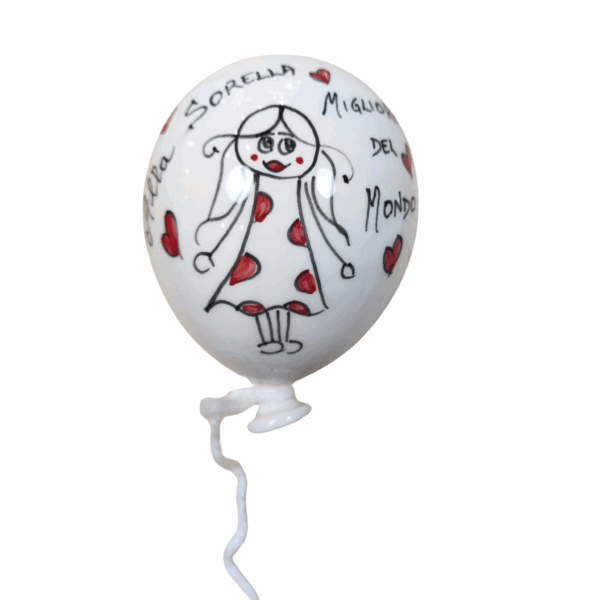 palloncino ceramica dipinto a mano