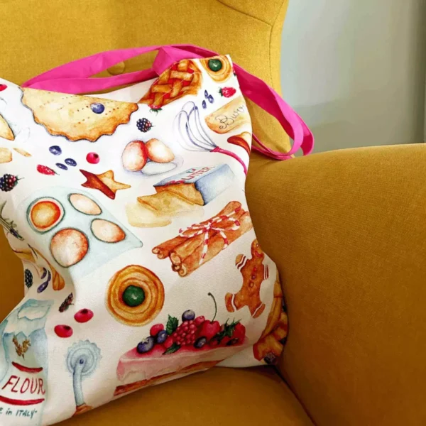 Borsa cotone portatutto illustrata