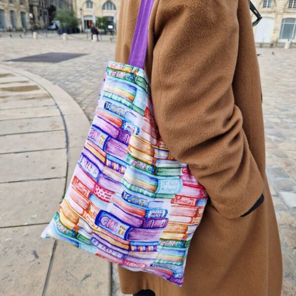 borsa cotone illustrata porta tutto