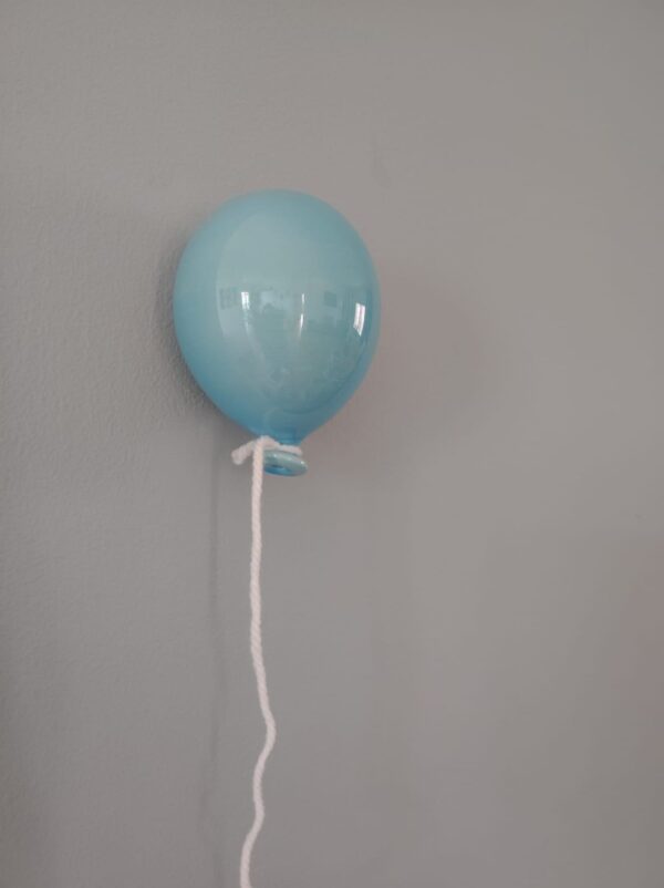 palloncino in ceramica dipinto a mano azzurro