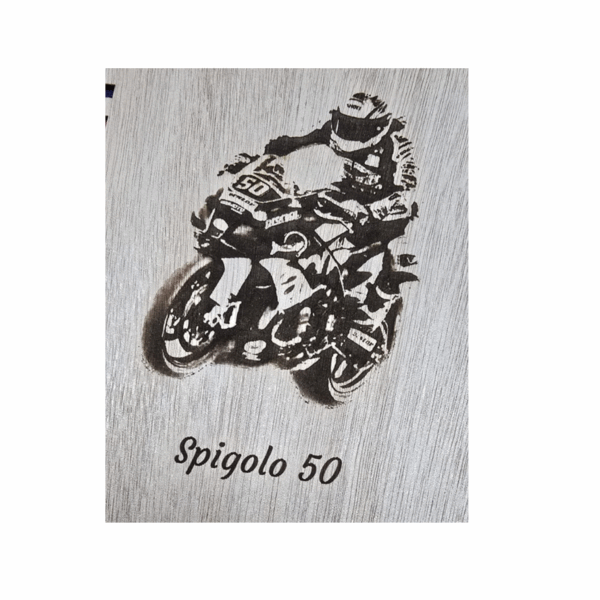 block notes copertina in legno con dedica
