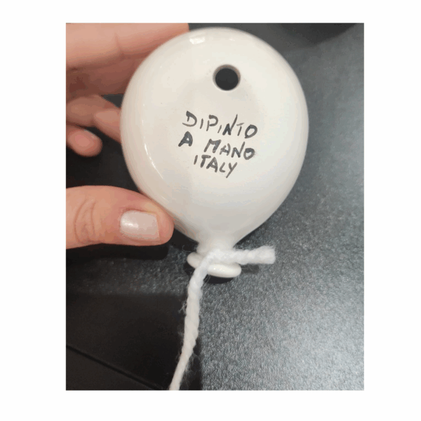 palloncino ceramica dipinto a mano