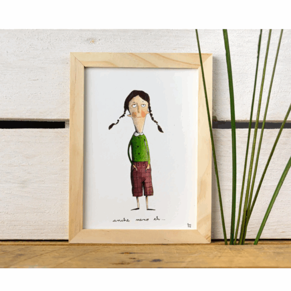 cartolina illustrata dipinta a mano