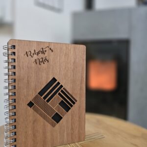 block notes copertina in legno personalizzata