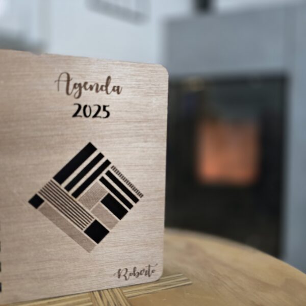agenda copertina in legno personalizzata