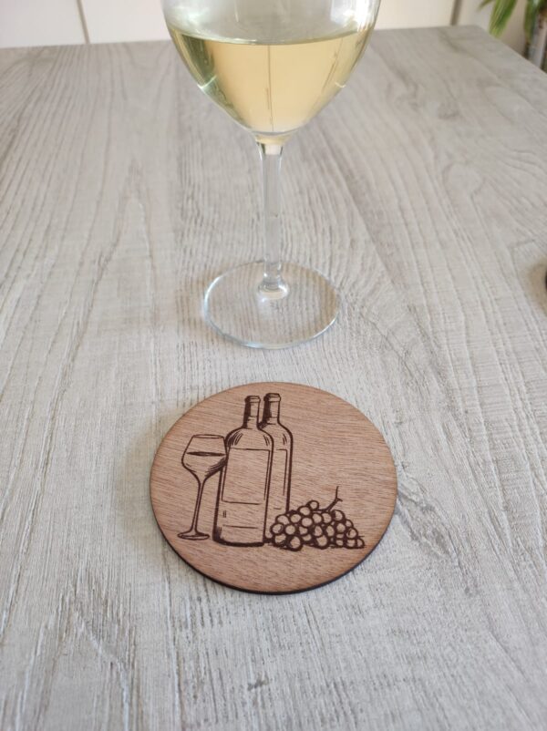 sottobicchieri vino legno