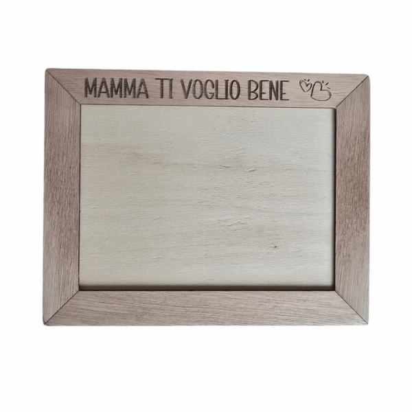 cornice legno mamma