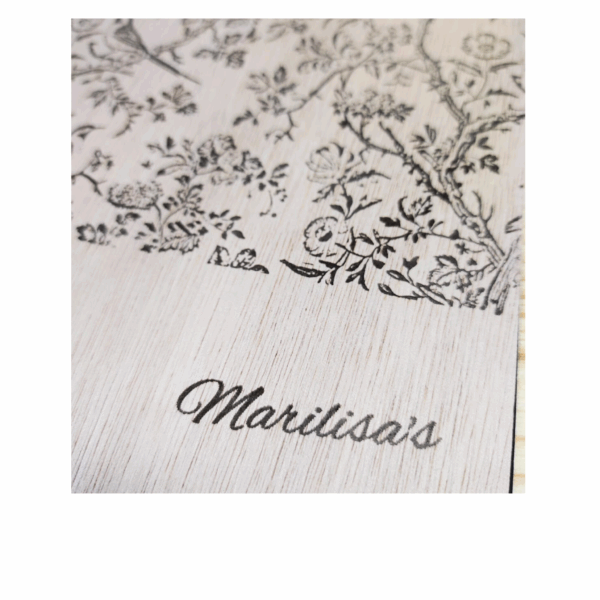 block notes copertina in legno con dedica
