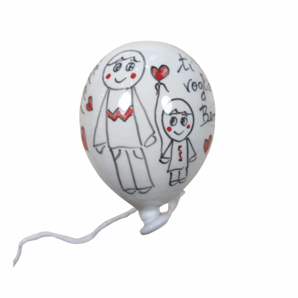 palloncino ceramica dipinto a mano