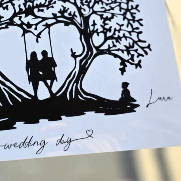 Quadro anniversario o matrimonio personalizzato