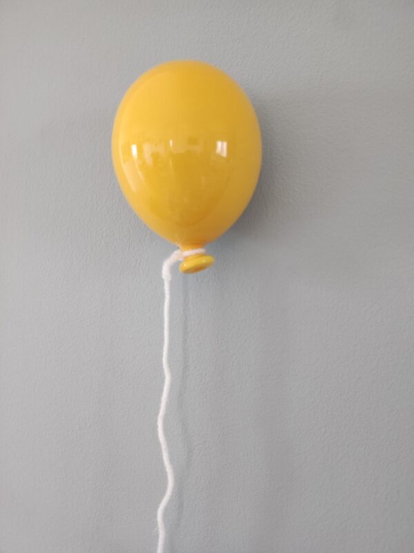 palloncino in ceramica dipinto a mano giallo