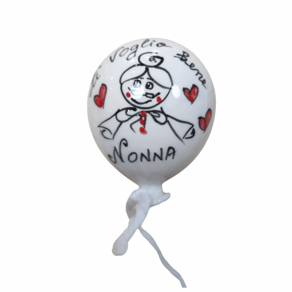 palloncino ceramica dipinto a mano