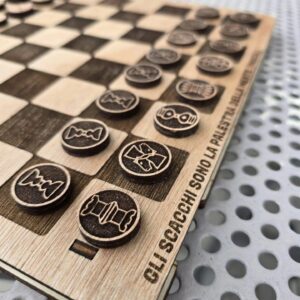 scacchiera legno personalizzata
