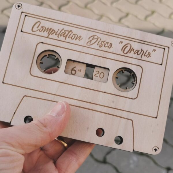 disco orario legno vintage