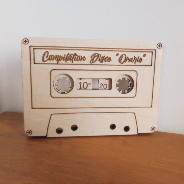 disco orario legno vintage