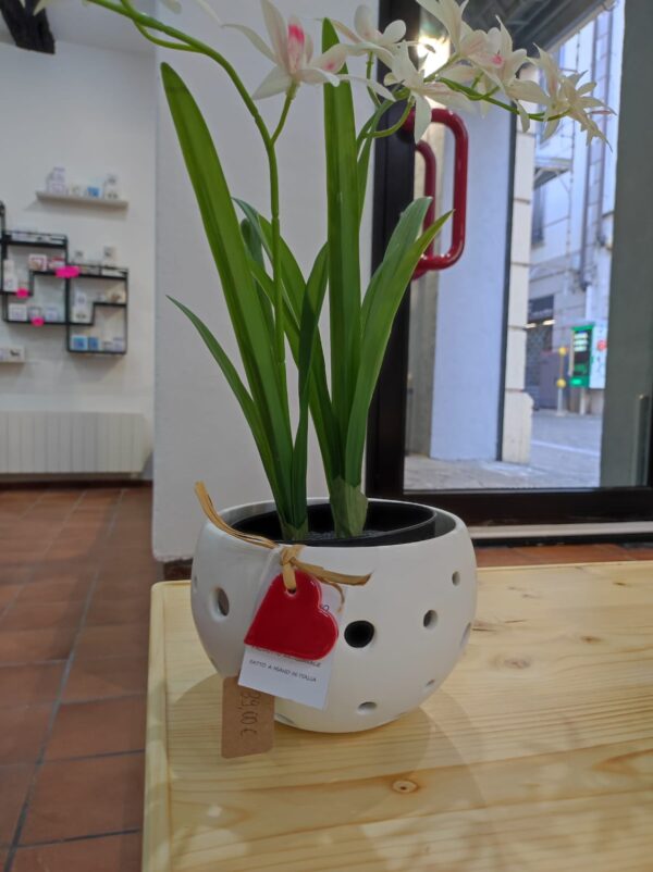 porta vaso ceramica bolle