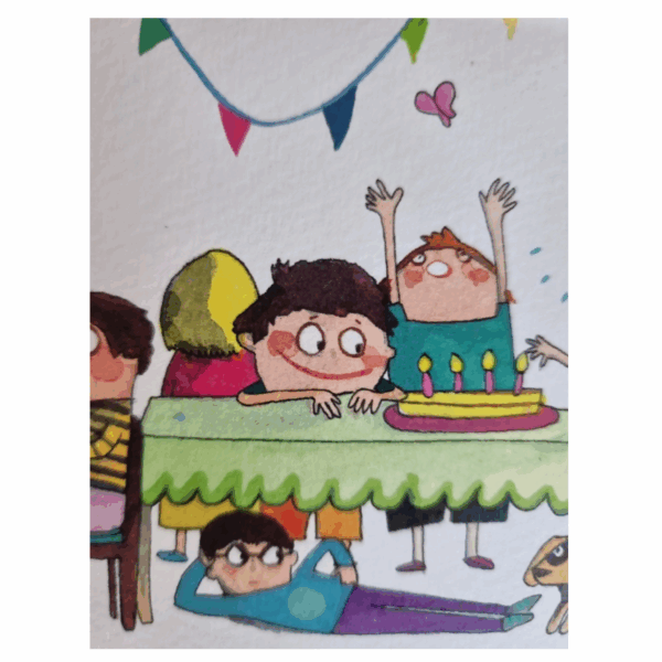 cartolina illustrata dipinta a mano