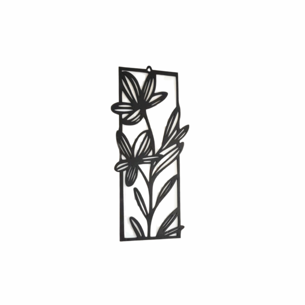 Quadro floreale senza cornice bianco e nero