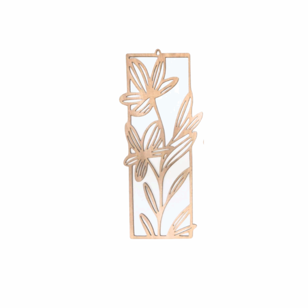 Quadro floreale senza cornice legno naturale