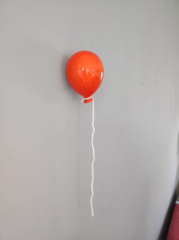 palloncino in ceramica dipinto a mano arancione