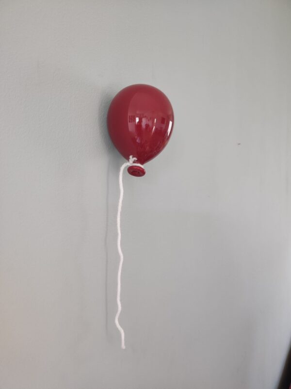 palloncino in ceramica dipinto a mano amaranto