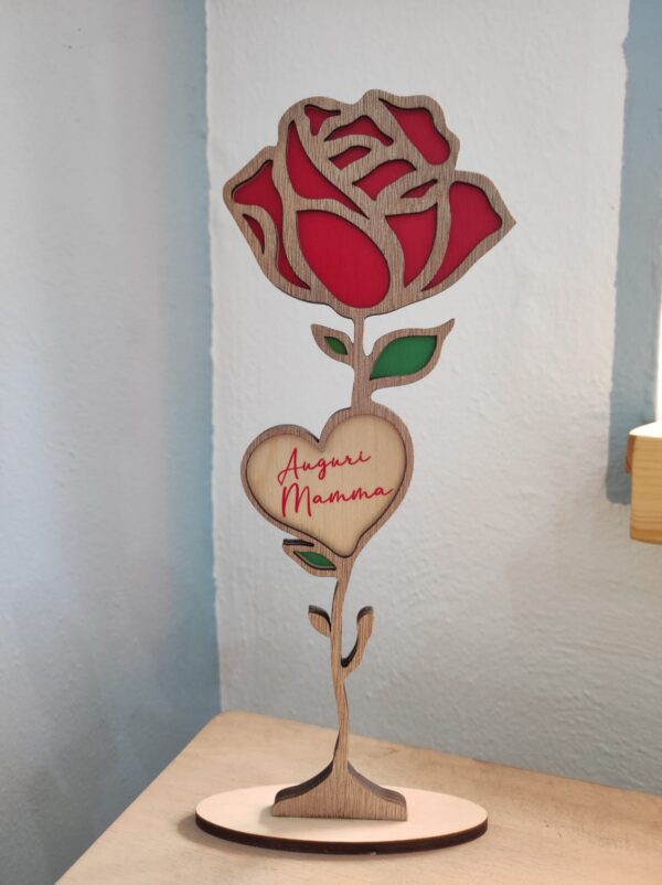 rosa in legno