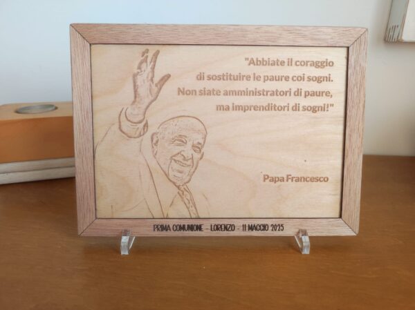 bomboniera quadro in legno