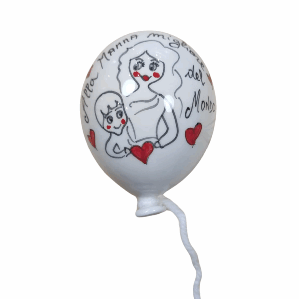 palloncino ceramica dipinto a mano