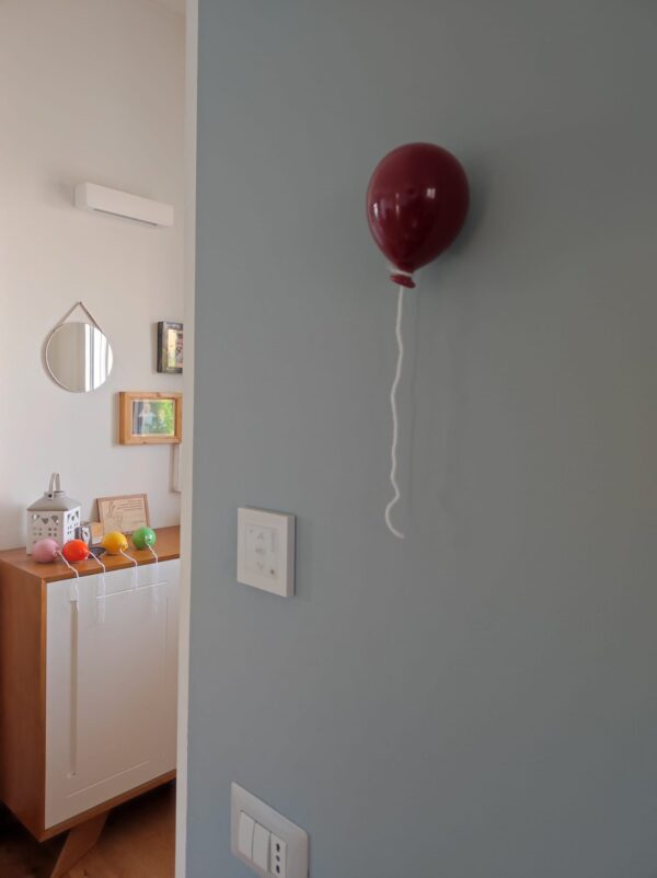 palloncino in ceramica dipinto a mano amaranto