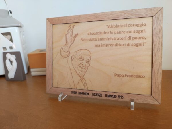 bomboniera quadro in legno