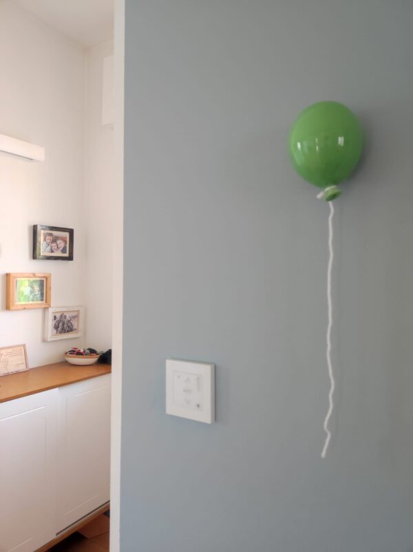 palloncino in ceramica dipinto a mano verde