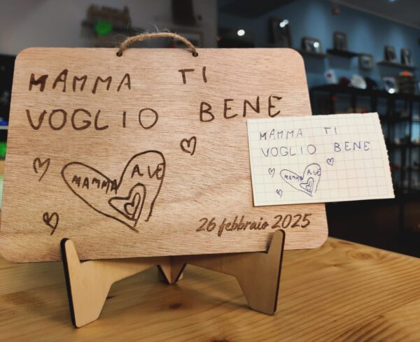 disegno diventa quadro in legno
