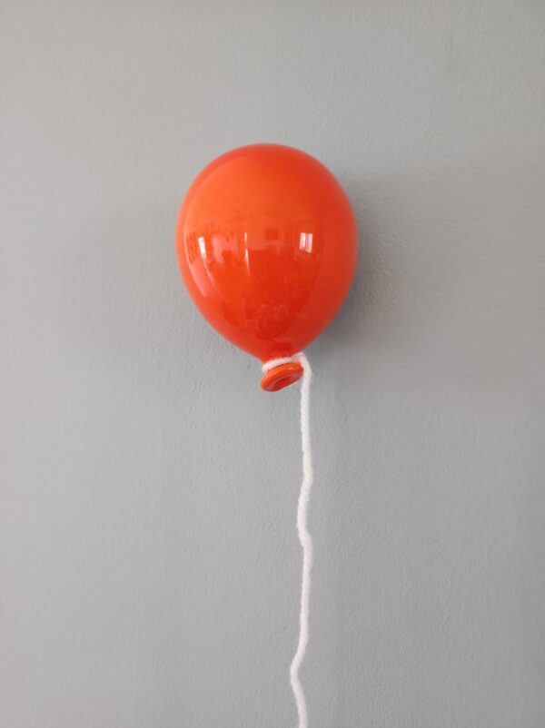 palloncino in ceramica dipinto a mano arancione