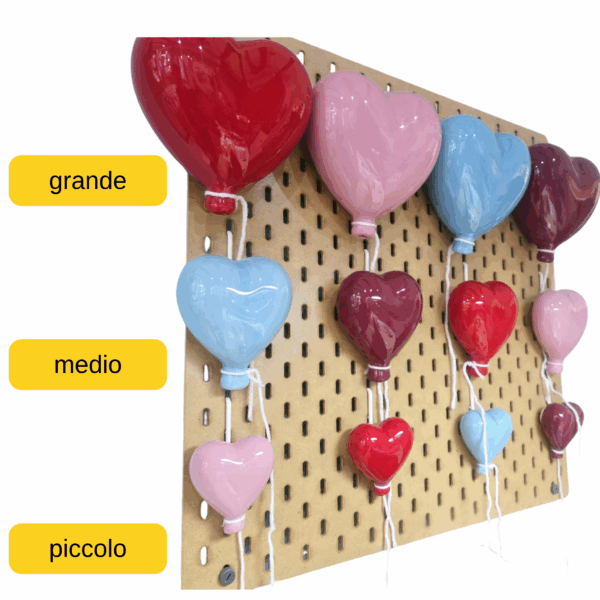 cuori in ceramica dipinti a mano dimensioni
