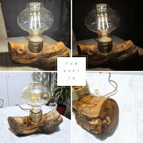 lampade legno ulivo
