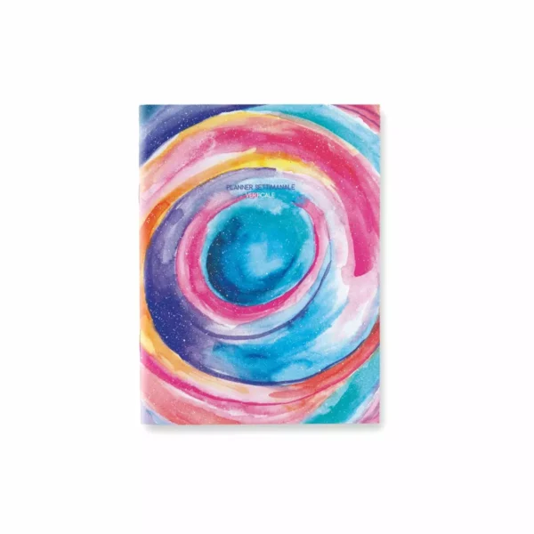 Planner non datato illustrato mensile settimanale