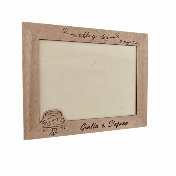 cornice legno matrimonio