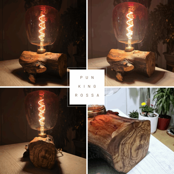 lampade legno ulivo