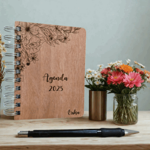 agenda copertina in legno personalizzata