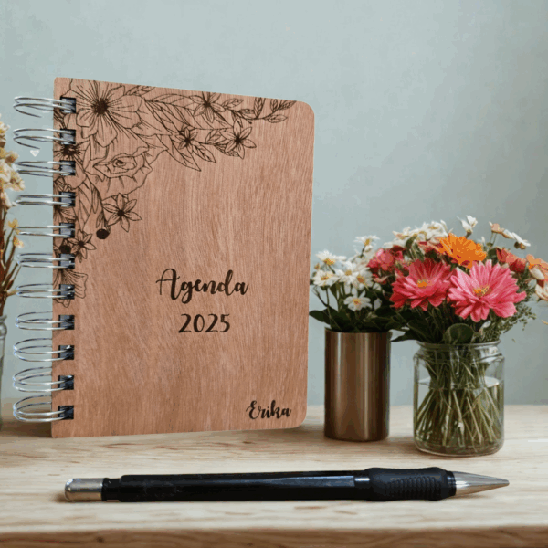 agenda copertina in legno personalizzata