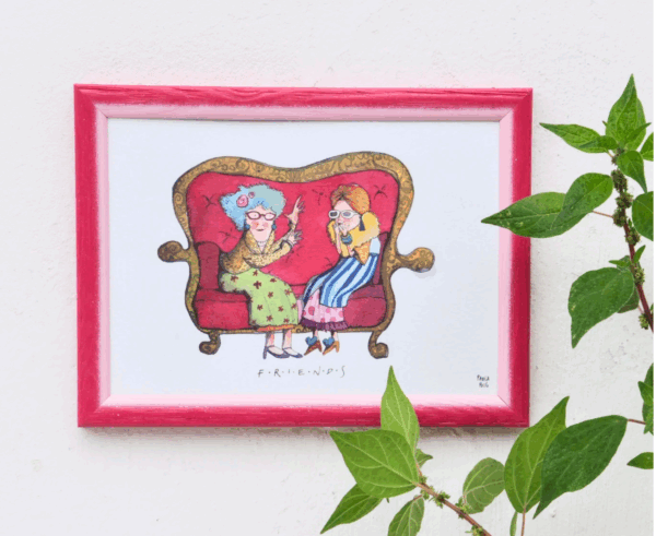 cartoline illustrate dipinte a mano