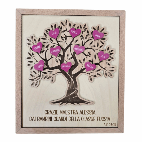 albero della vita per maestre insegnati personalizzato
