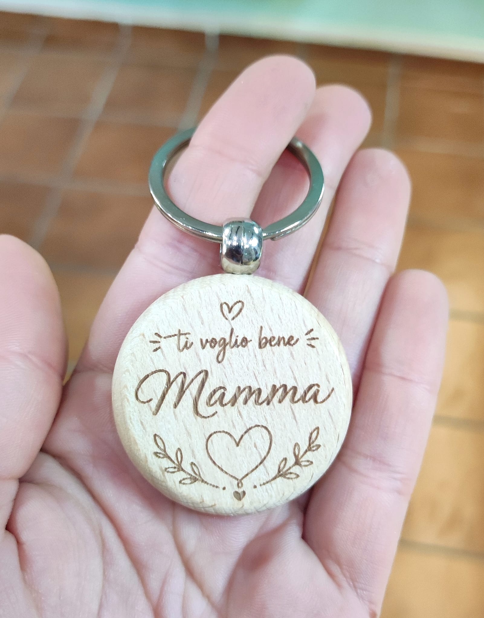 Portachiavi legno personalizzabile
